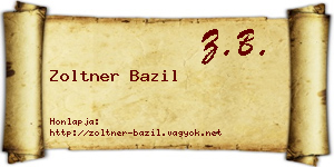 Zoltner Bazil névjegykártya